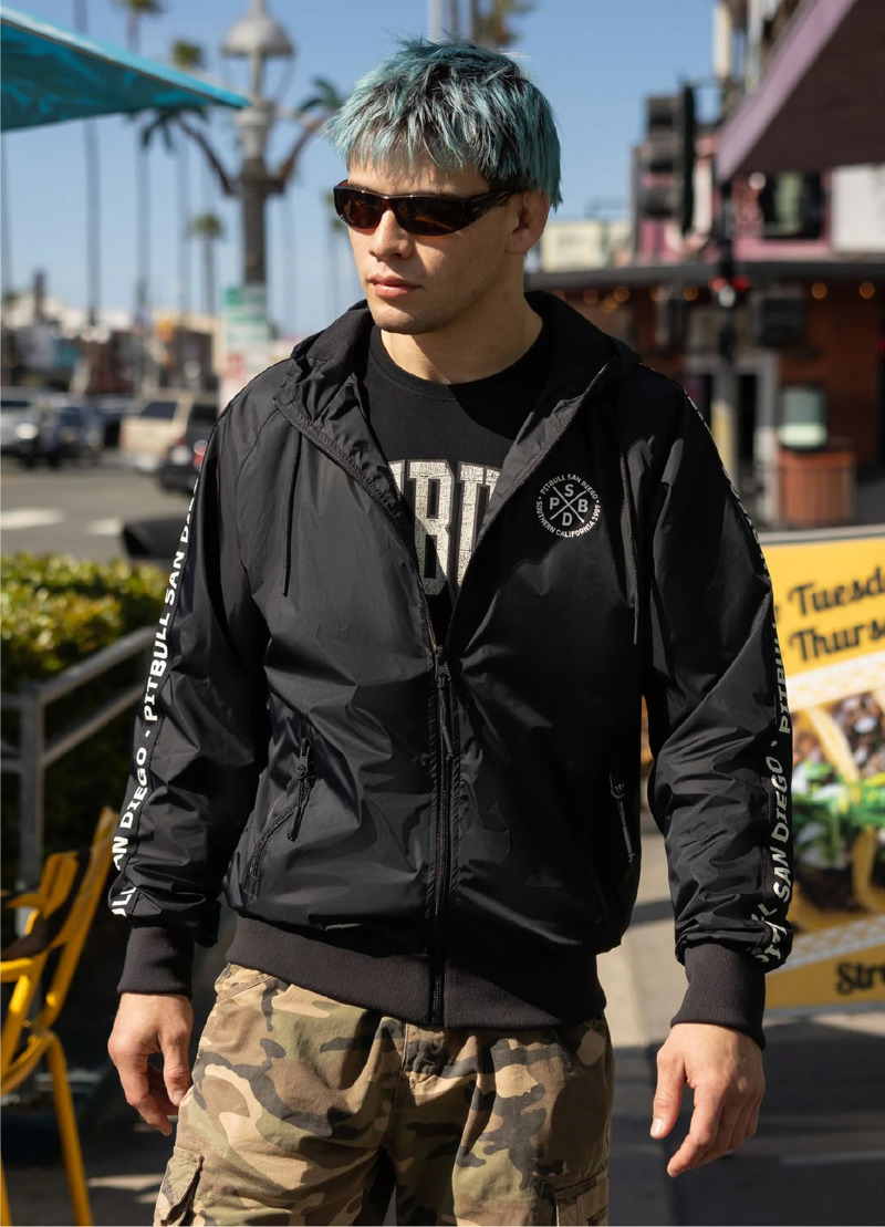 Pitbull sports Transitional hooded jacket ATHLETIC TAPE